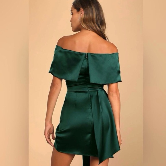 Lulu's Deep Teal Asymmetrical Dress - Picture 2 of 8